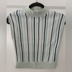 Vintage Club Monaco knit tank // tagged M, fits XS/S // green stripe